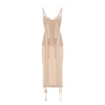 Dolce & Gabbana Light tulle calf-length slip dress with corset details