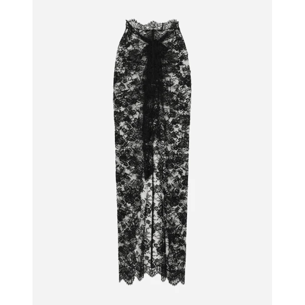 Dolce & Gabbana Long Chantilly lace skirt, view 2