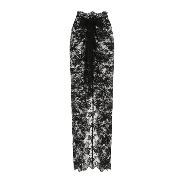 Dolce & Gabbana Long Chantilly lace skirt