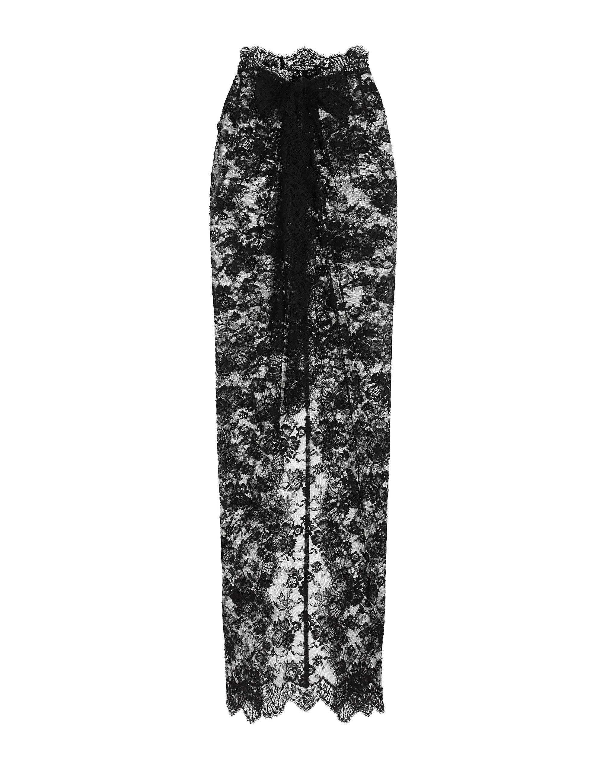Dolce & Gabbana Long Chantilly lace skirt