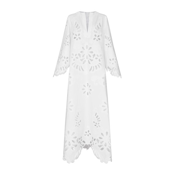 Dolce & Gabbana Long cotton caftan with cut-out detailing Dress
