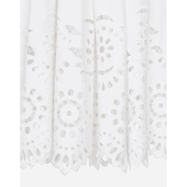 Dolce & Gabbana Long cotton circle skirt with cut-out detailing, view 5