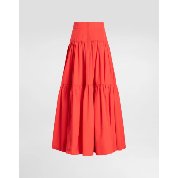 Dolce & Gabbana Long cotton poplin skirt, view 2