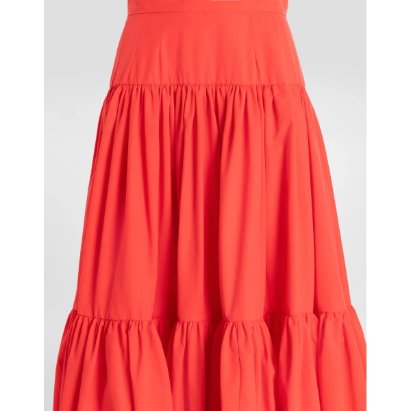 Dolce & Gabbana Long cotton poplin skirt, view 3
