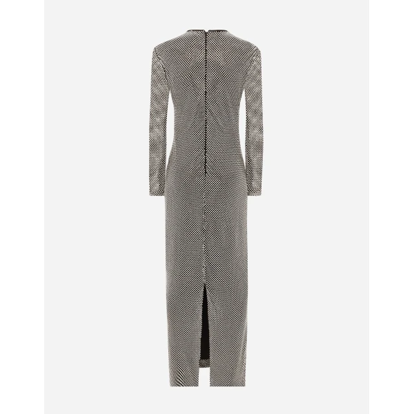 Dolce & Gabbana Long crystal mesh dress, view 2
