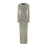Dolce & Gabbana Long crystal mesh dress