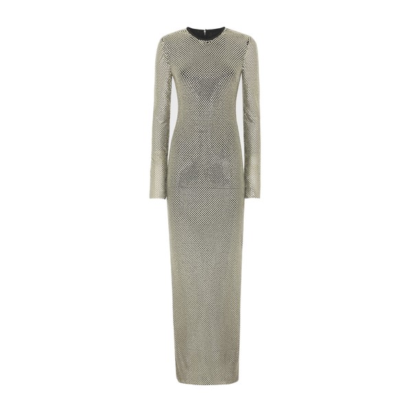 Dolce & Gabbana Long crystal mesh dress
