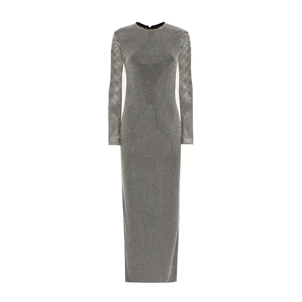 Dolce & Gabbana Long crystal mesh dress