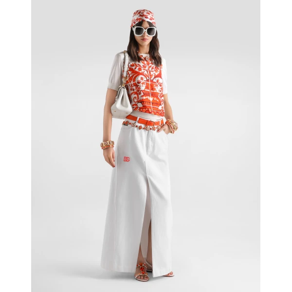 Dolce & Gabbana Long denim skirt, view 2