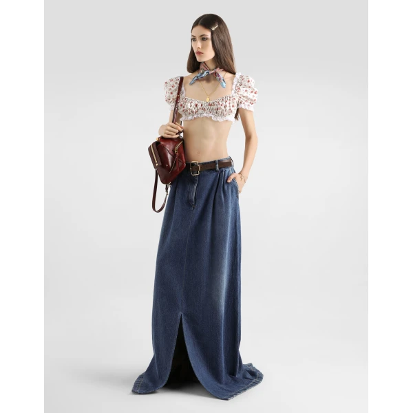 Dolce & Gabbana Long denim skirt, view 2