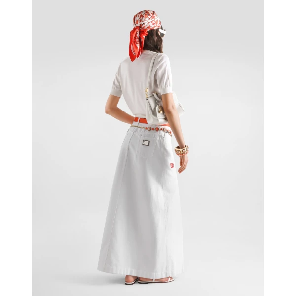 Dolce & Gabbana Long denim skirt, view 3