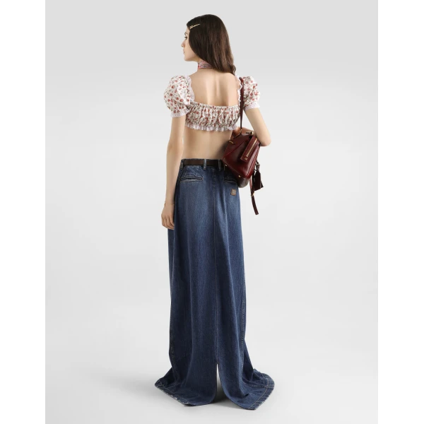 Dolce & Gabbana Long denim skirt, view 3