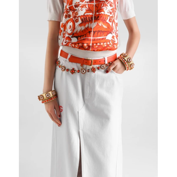 Dolce & Gabbana Long denim skirt, view 4