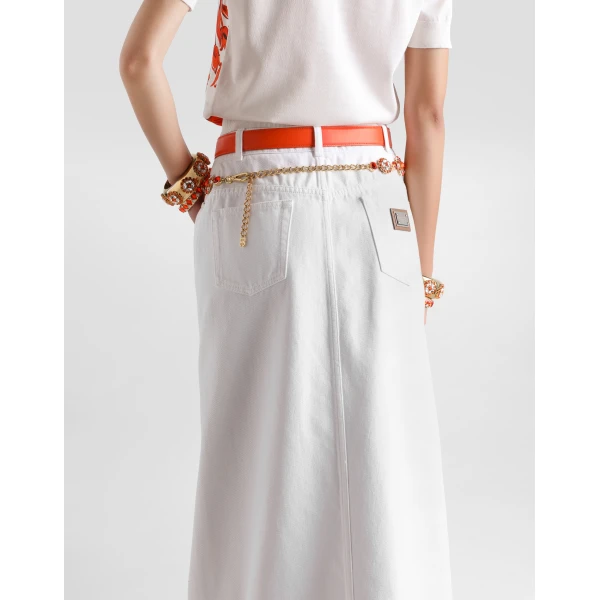 Dolce & Gabbana Long denim skirt, view 5