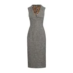Dolce & Gabbana Long dotted wool blend dress