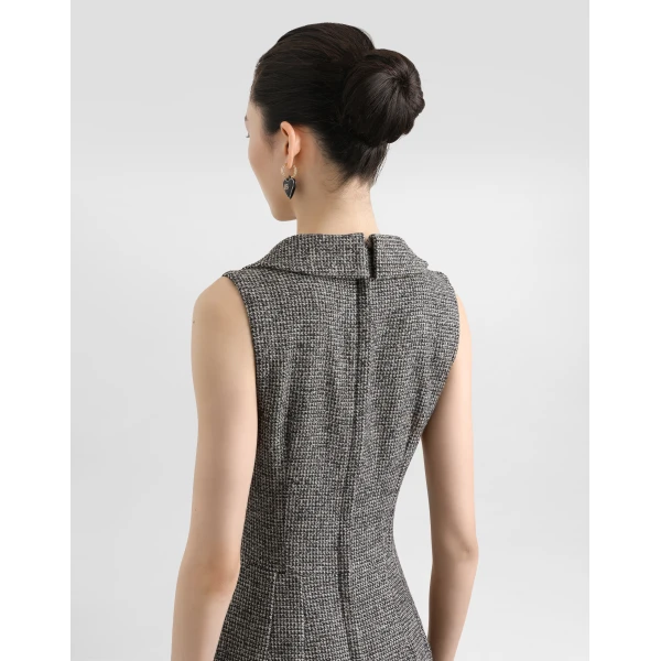 Dolce & Gabbana Long dotted wool blend dress, view 5