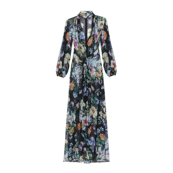 Dolce & Gabbana Long floral-print chiffon dress