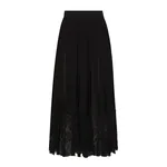 Dolce & Gabbana Long georgette skirt with lace edgings