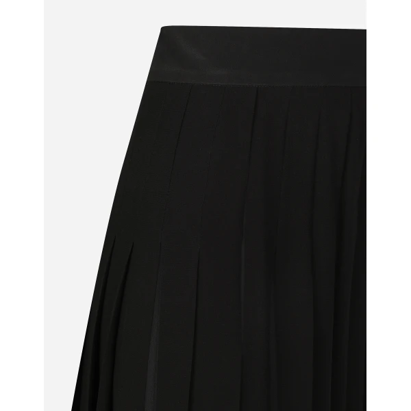 Dolce & Gabbana Long georgette skirt with lace edgings, view 6