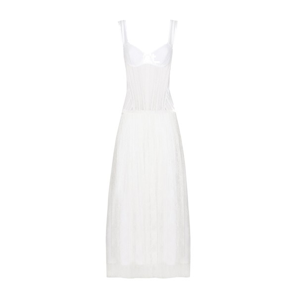 Dolce & Gabbana Long lace dress with corset detailing