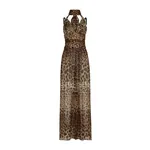 Dolce & Gabbana Long leopard-print chiffon dress