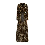 Dolce & Gabbana Long leopard-print faux fur coat