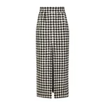 Dolce & Gabbana Long macro-houndstooth skirt