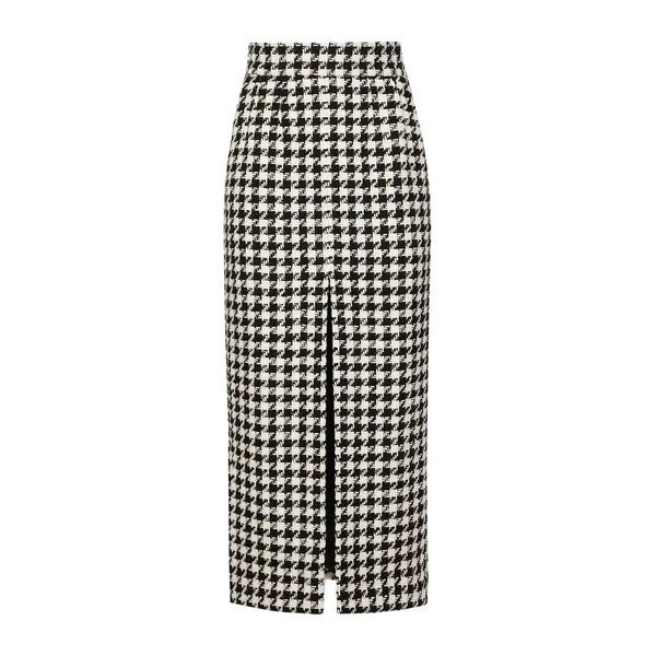 Dolce & Gabbana Long macro-houndstooth skirt