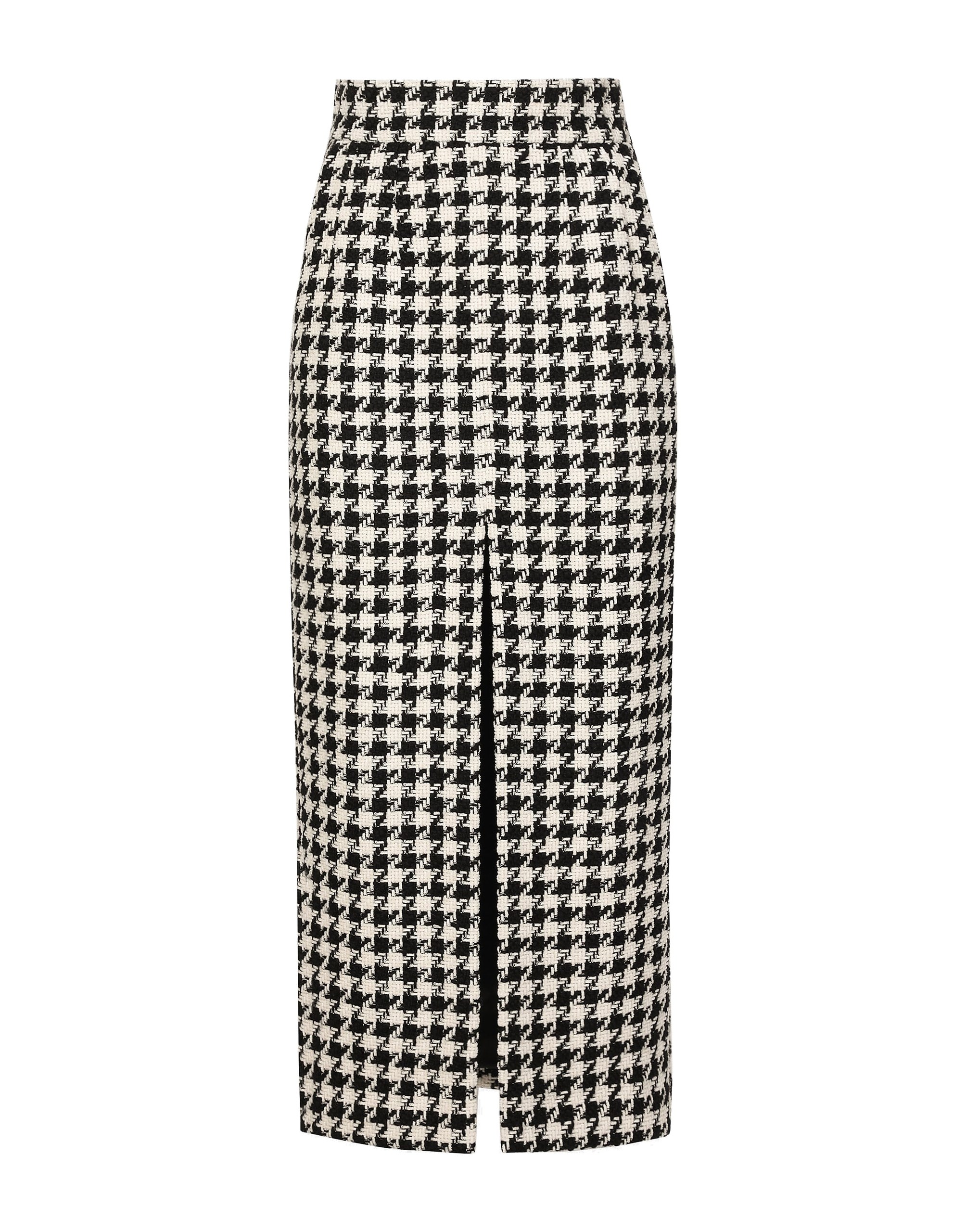 Dolce & Gabbana Long macro-houndstooth skirt