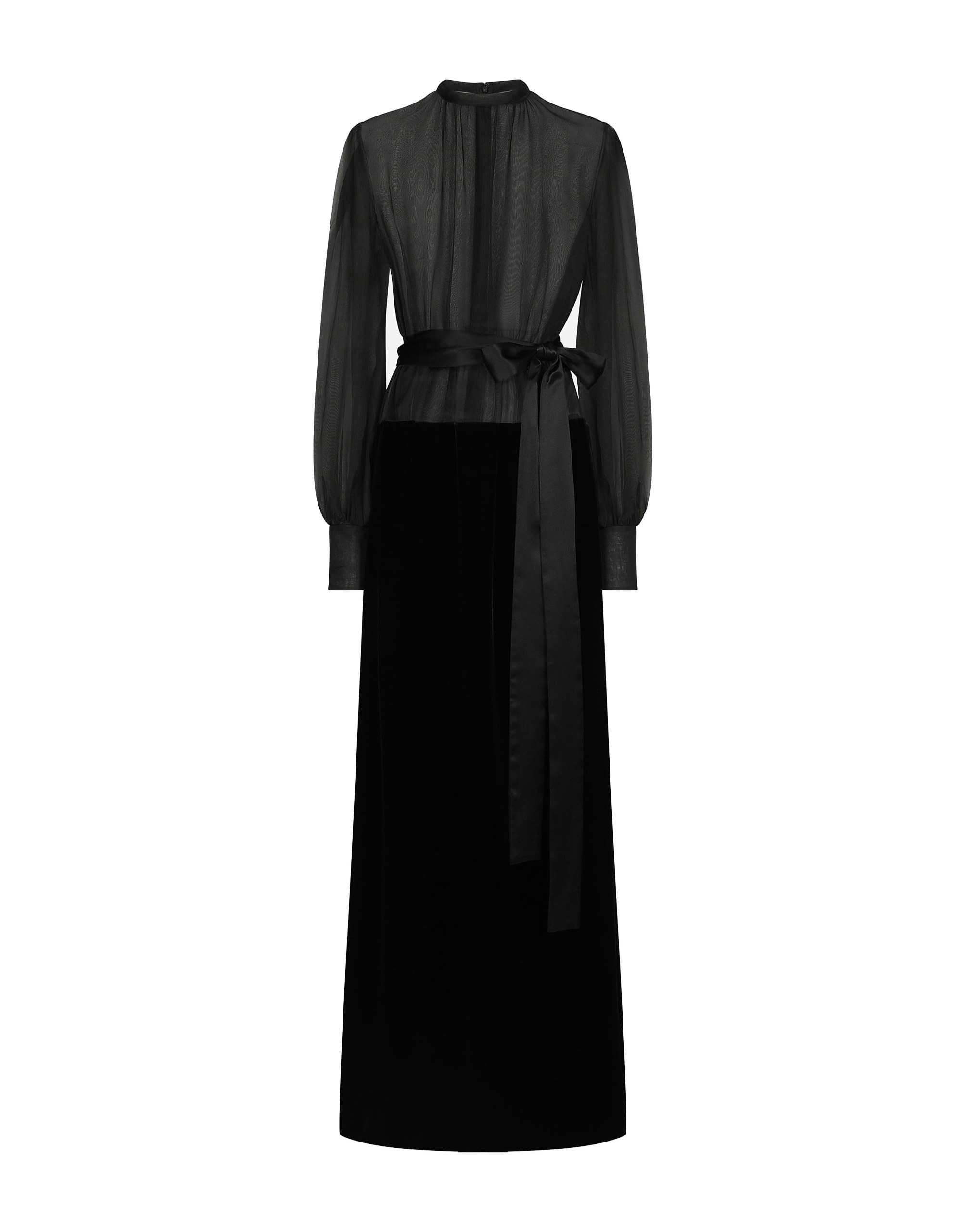 Dolce & Gabbana Long organza and velvet dress