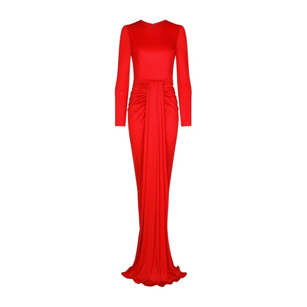 Dolce & Gabbana Long organzine dress with draping