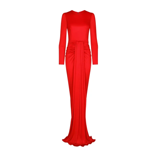 Dolce & Gabbana Long organzine dress with draping