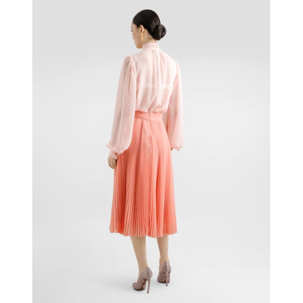 Dolce & Gabbana Long pleated chiffon skirt, view 3