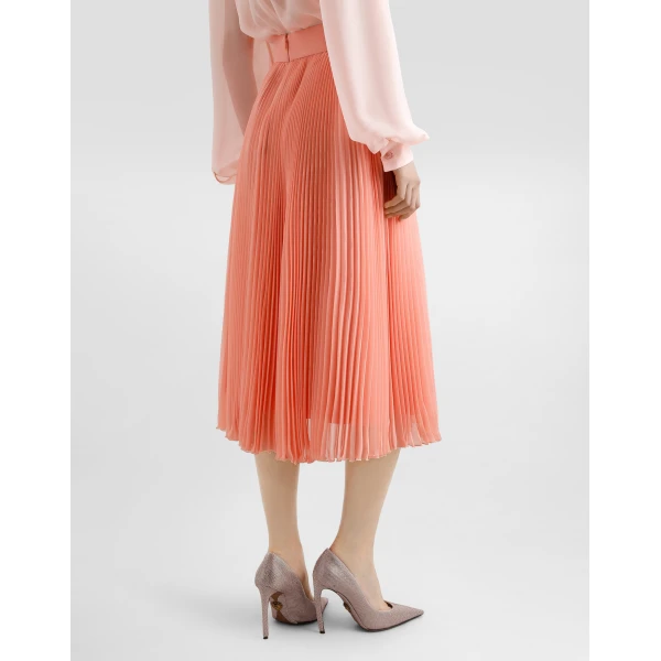 Dolce & Gabbana Long pleated chiffon skirt, view 5
