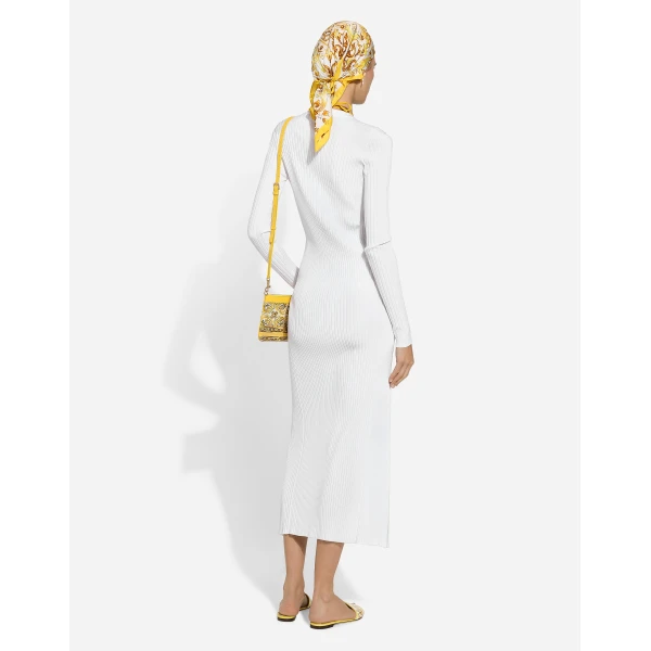 Dolce & Gabbana Long ribbed viscose cardigan, view 3
