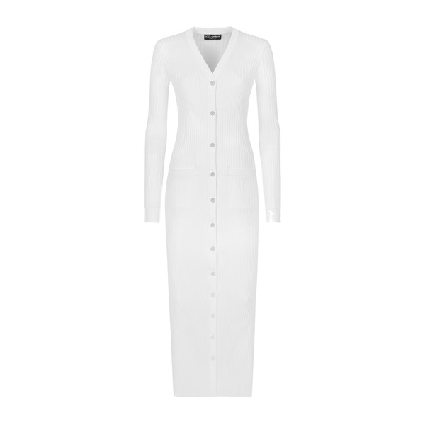 Dolce & Gabbana Long ribbed viscose cardigan
