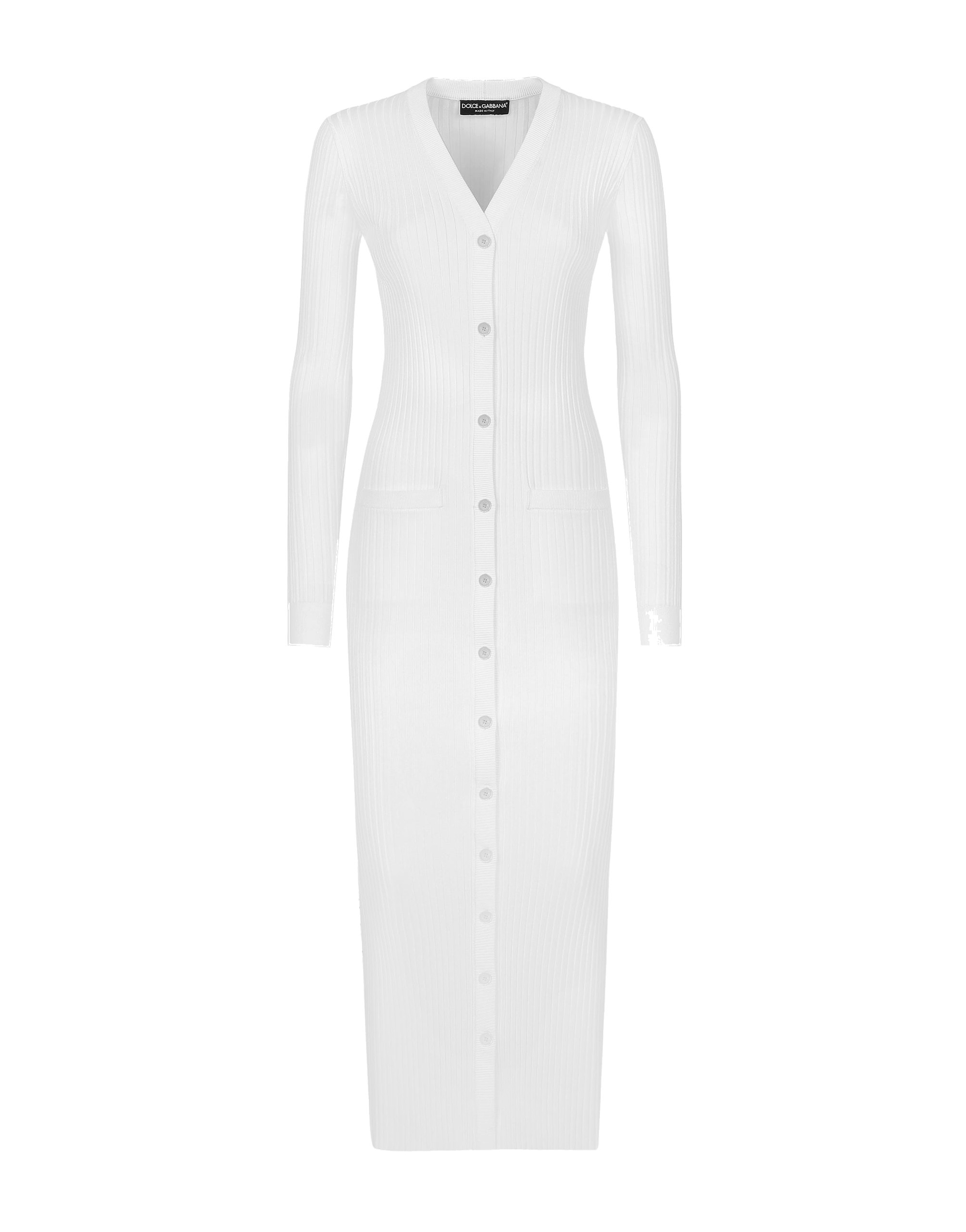 Dolce & Gabbana Long ribbed viscose cardigan