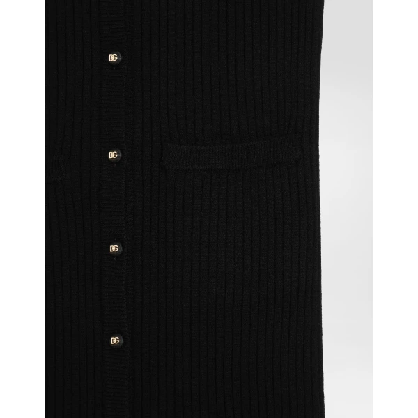 Dolce & Gabbana Long ribbed wool cardigan, view 6