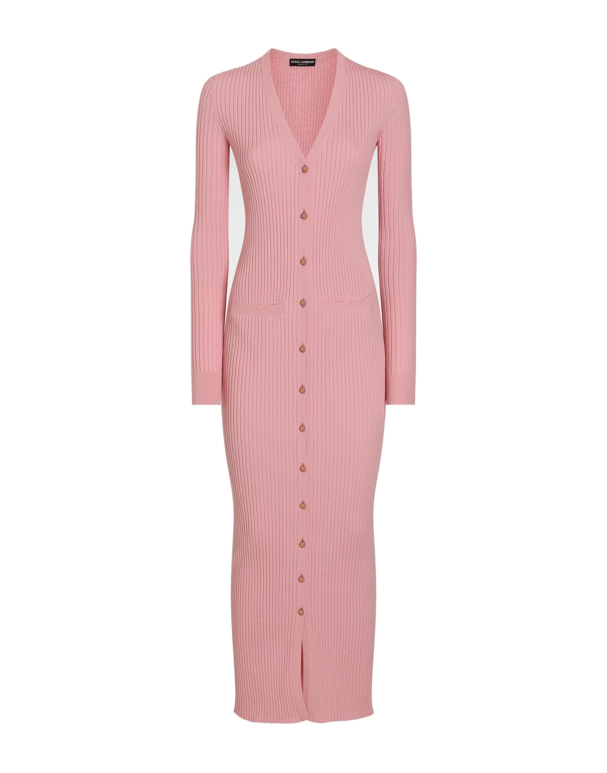 Dolce & Gabbana Long ribbed wool cardigan