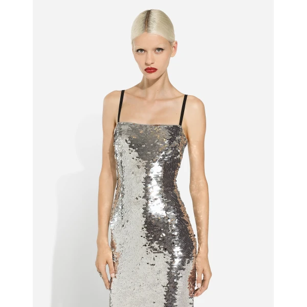 Dolce & Gabbana Long sequined dress, view 4