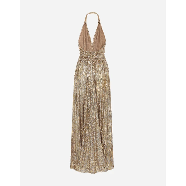 Dolce & Gabbana Long sequined dress with slit, view 2