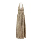 Dolce & Gabbana Long sequined dress with slit