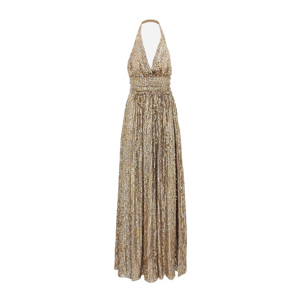 Dolce & Gabbana Long sequined dress with slit