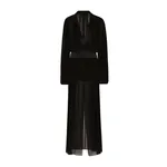 Dolce & Gabbana Long silk chiffon tuxedo dress