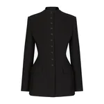 Dolce & Gabbana Long single-breasted wool cady Dolce-fit jacket