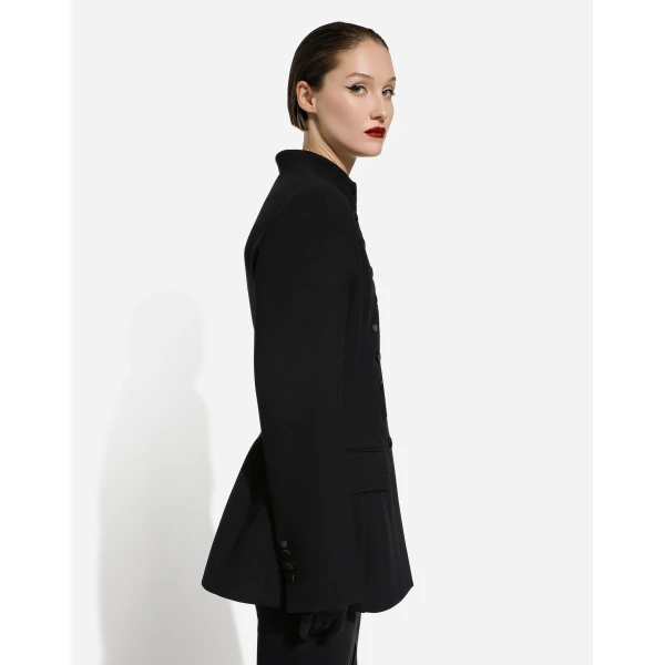 Dolce & Gabbana Long single-breasted wool cady Dolce-fit jacket, view 6