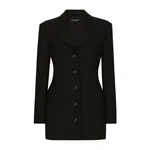 Dolce & Gabbana Long single-breasted wool cady Dolce-fit jacket