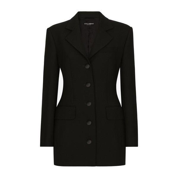 Dolce & Gabbana Long single-breasted wool cady Dolce-fit jacket