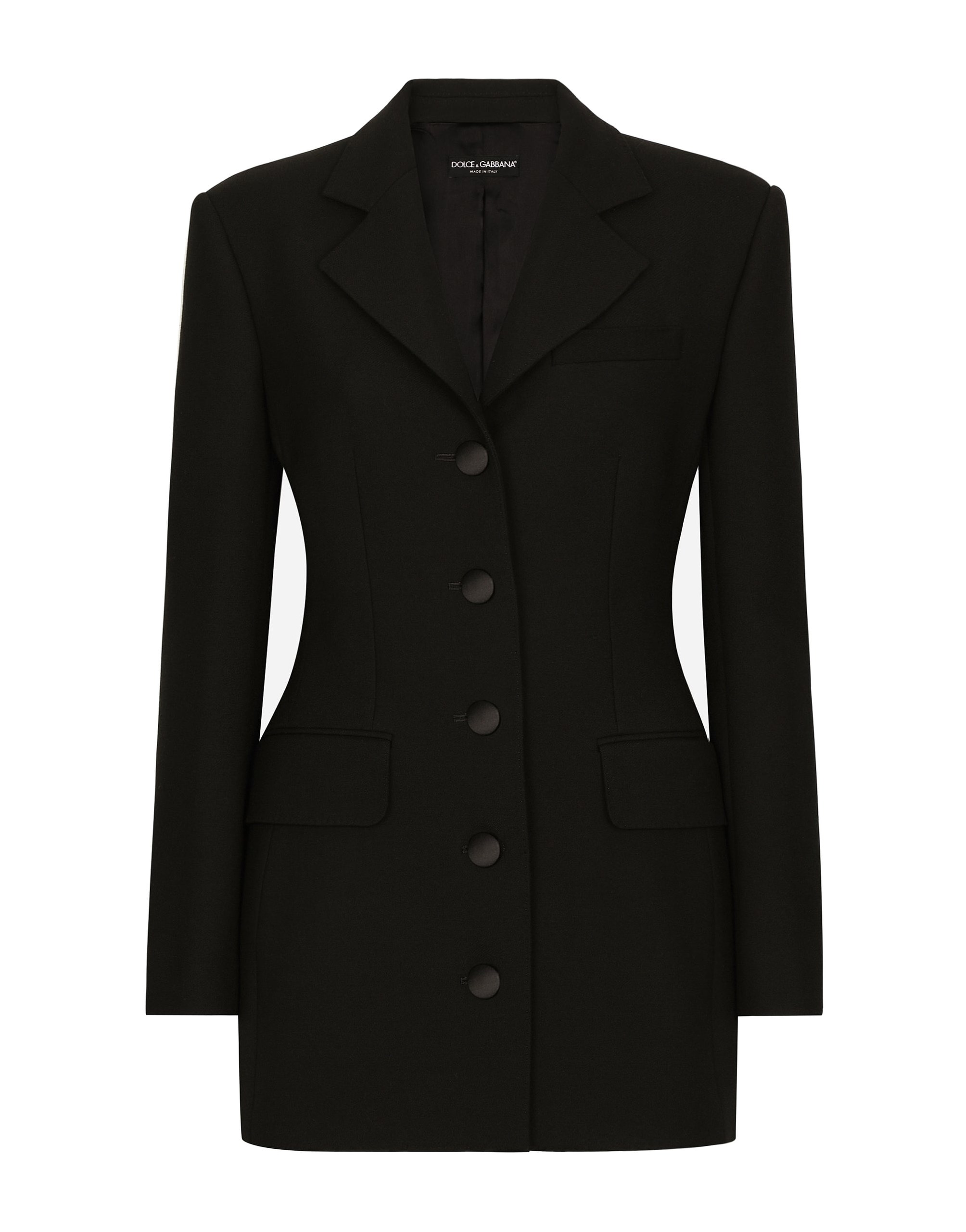 Dolce & Gabbana Long single-breasted wool cady Dolce-fit jacket