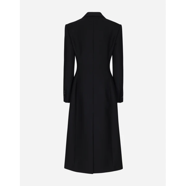 Dolce & Gabbana Long single-breasted wool cady coat, view 2